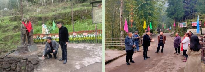 雅安恒博医院院长黄剑平到雨城区柏香村作援建调研