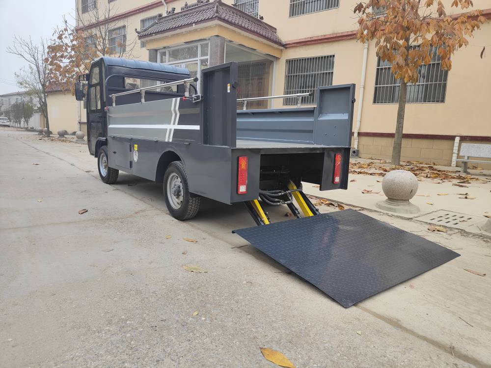 电动平板运输车 尾板垃圾桶转运车 环卫垃圾车