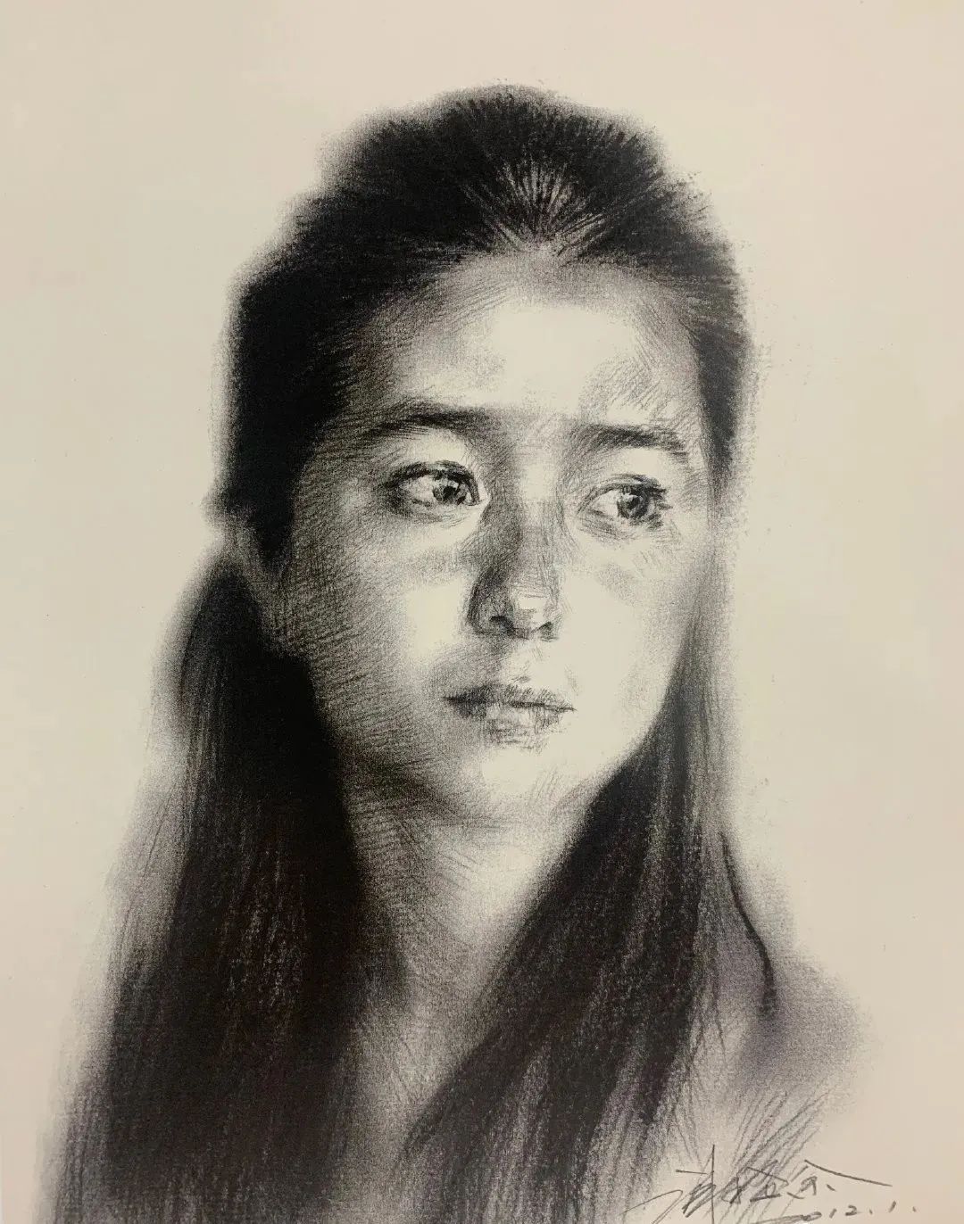 广州美院教授谢楚余素描作品,淳朴而扎实!