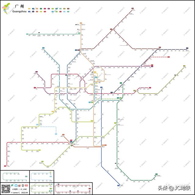 廣州地鐵線路圖 (20220501版)