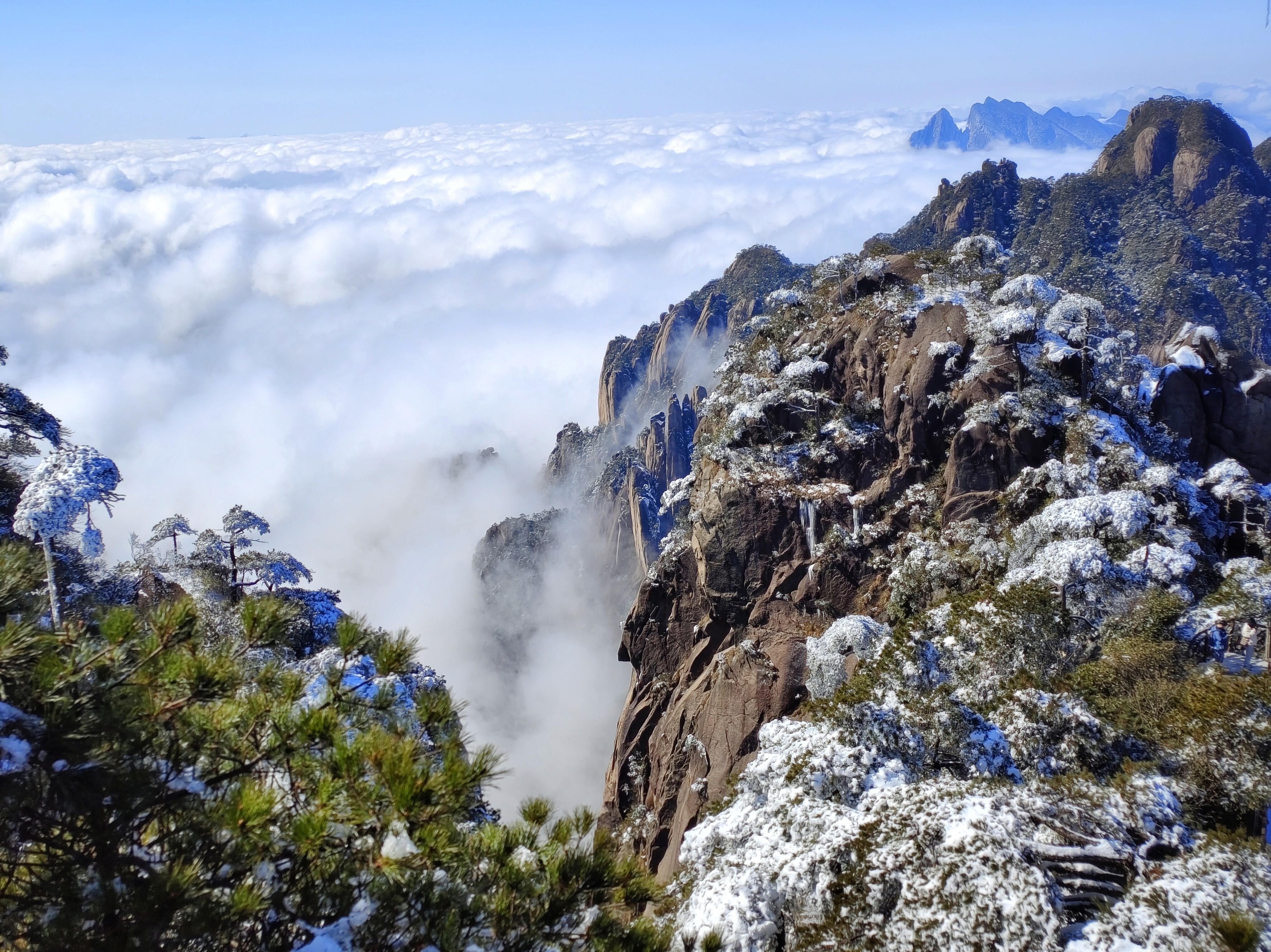 三清山下雪风景图片图片