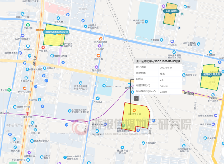 蕭山市北,湘湖兩宗優質宅地上新 改善客群又有新方向