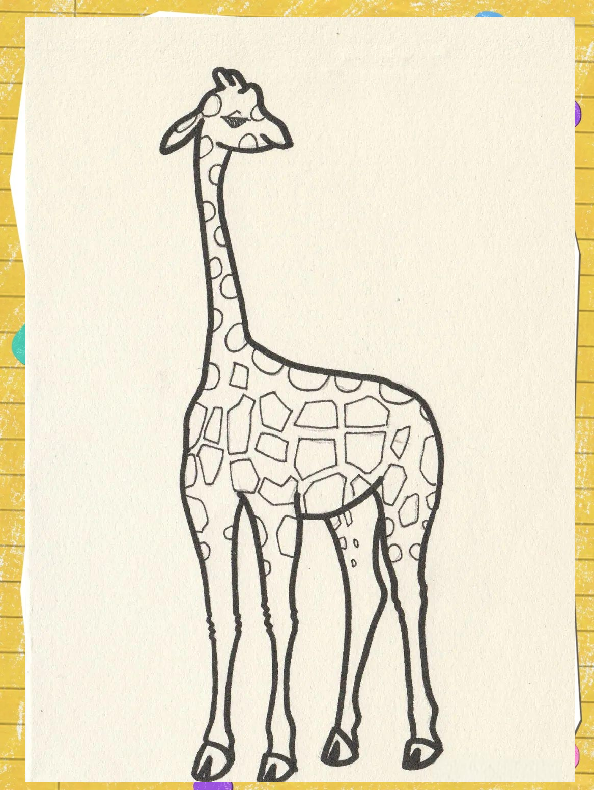 美术|探索长颈鹿的绘画技巧与步骤