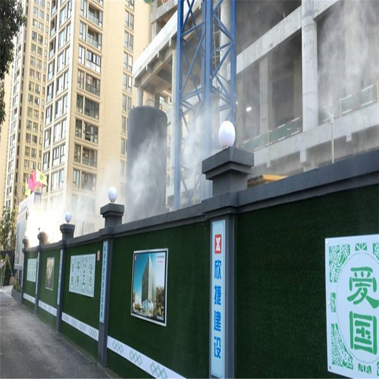 建筑工地必备神器——围挡喷淋!