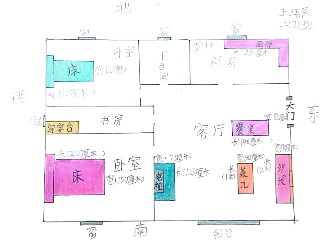 数学实践探究性作业:制作家庭平面图