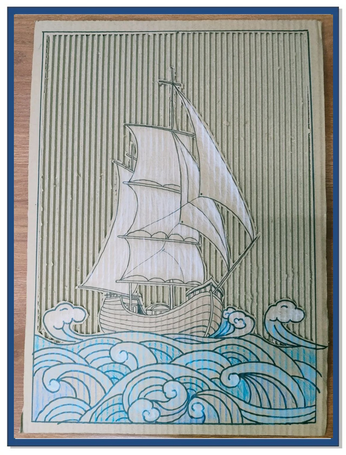 沙河市第三小学瓦楞纸板画社团的多元艺术探索