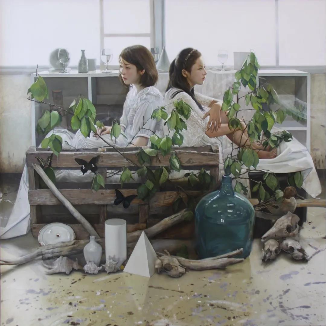 含情脉脉的少女,日本画家ogiso makoto油画作品欣赏!