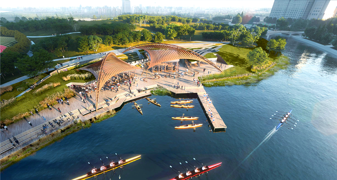 华建集团环境院打造三林楔形绿地"动之谷",展现多彩景观与运动活力