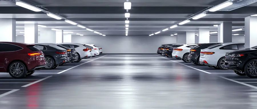 摄图网_602822226_空旷停车场内停放多辆汽车(企业商用).jpg