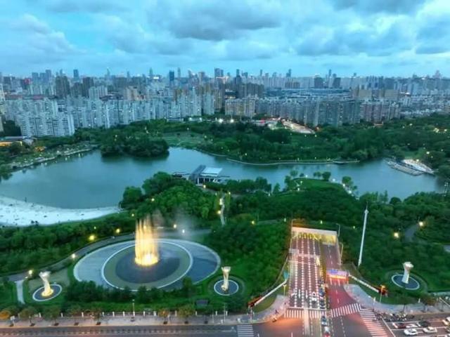 俯瞰静安区大宁公园,感受大宁功能区