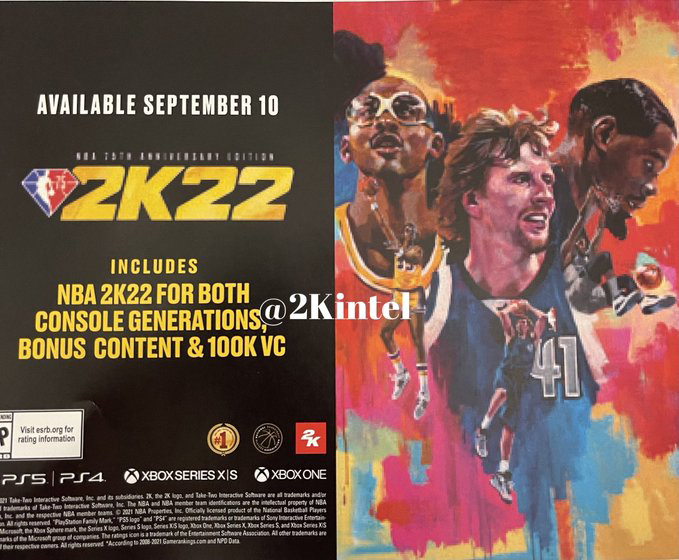 《nba 2k22》新传闻:上市日期与三大封面球员泄露