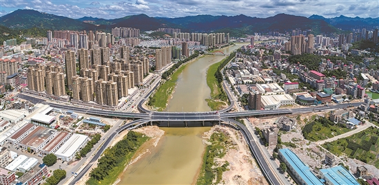 半立交化大桥 亮相安溪蓝溪