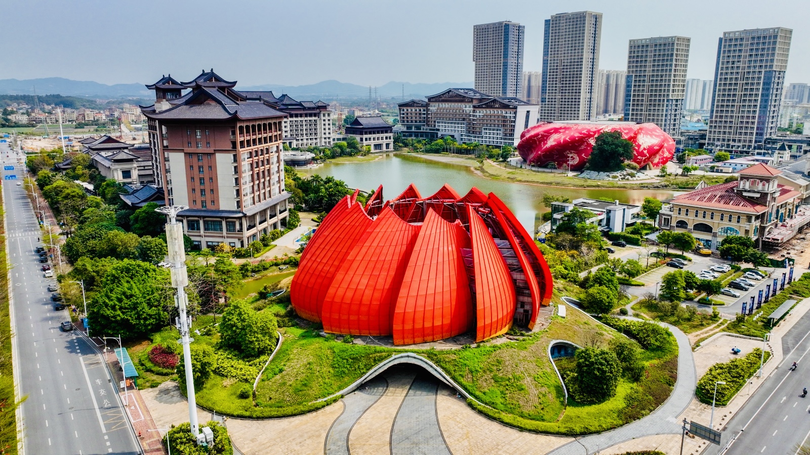 建筑之花④:广州融创文旅城"木棉"花开书写岭南之美|英雄花开英雄城