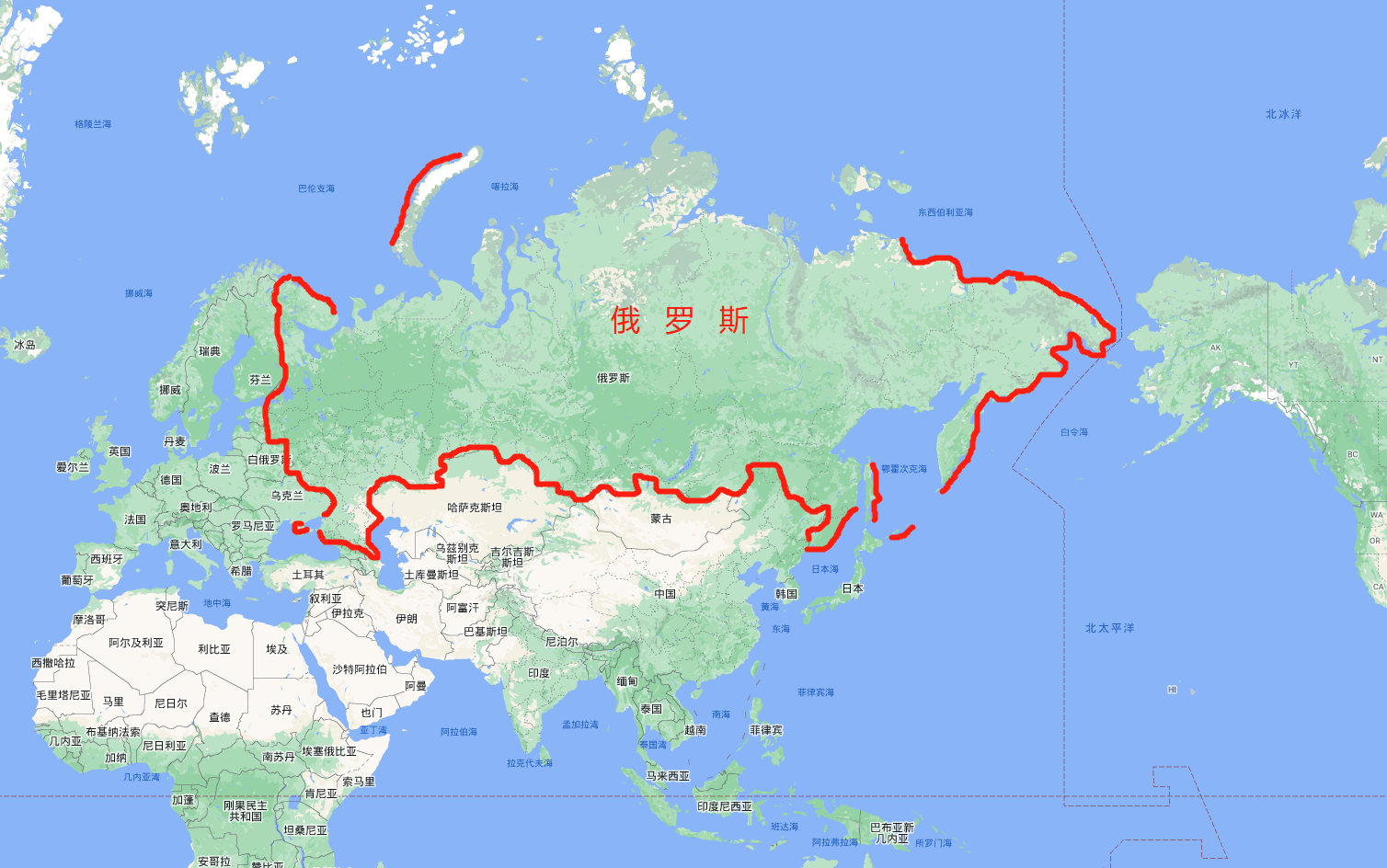 世界面积最大的国家图片