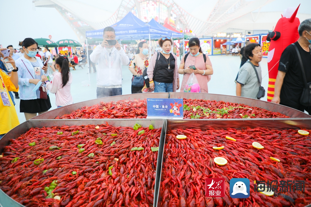 第四届中国·济宁鱼台龙虾节青岛分会场暨鱼台生态农产品展在金沙滩