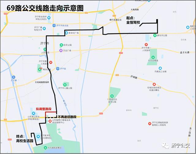济宁69路公交线路优化调整,请你提意见!
