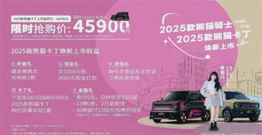 续航升至210km！2025款熊猫卡丁&amp;熊猫骑士上市：限时4.59万起