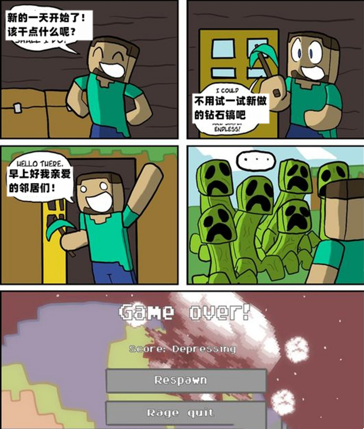 我的世界:6幅關於minecraft的漫畫,