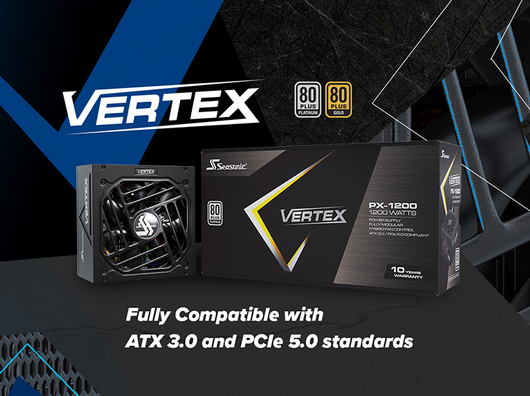 海韵推出新款vertex系列:atx 3.0/pcie 5.0电源,支持rtx 40系列