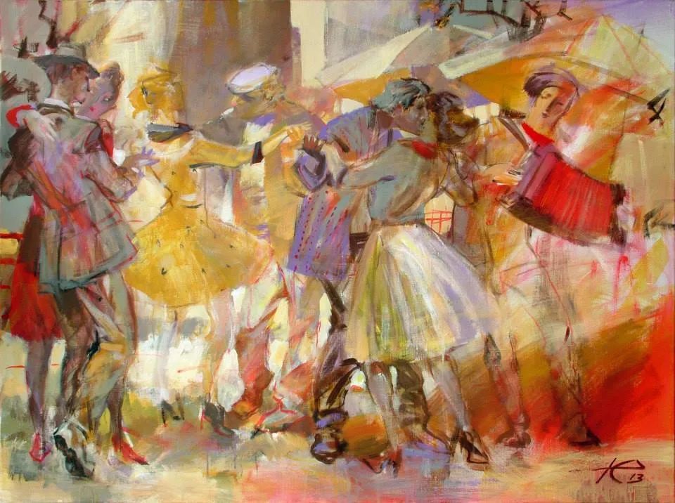 油画里的浪漫恋人,不一样的画风!