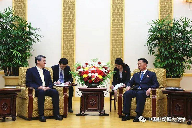 朝鲜内阁总理金德勋会见中国新任驻朝鲜大使王亚军