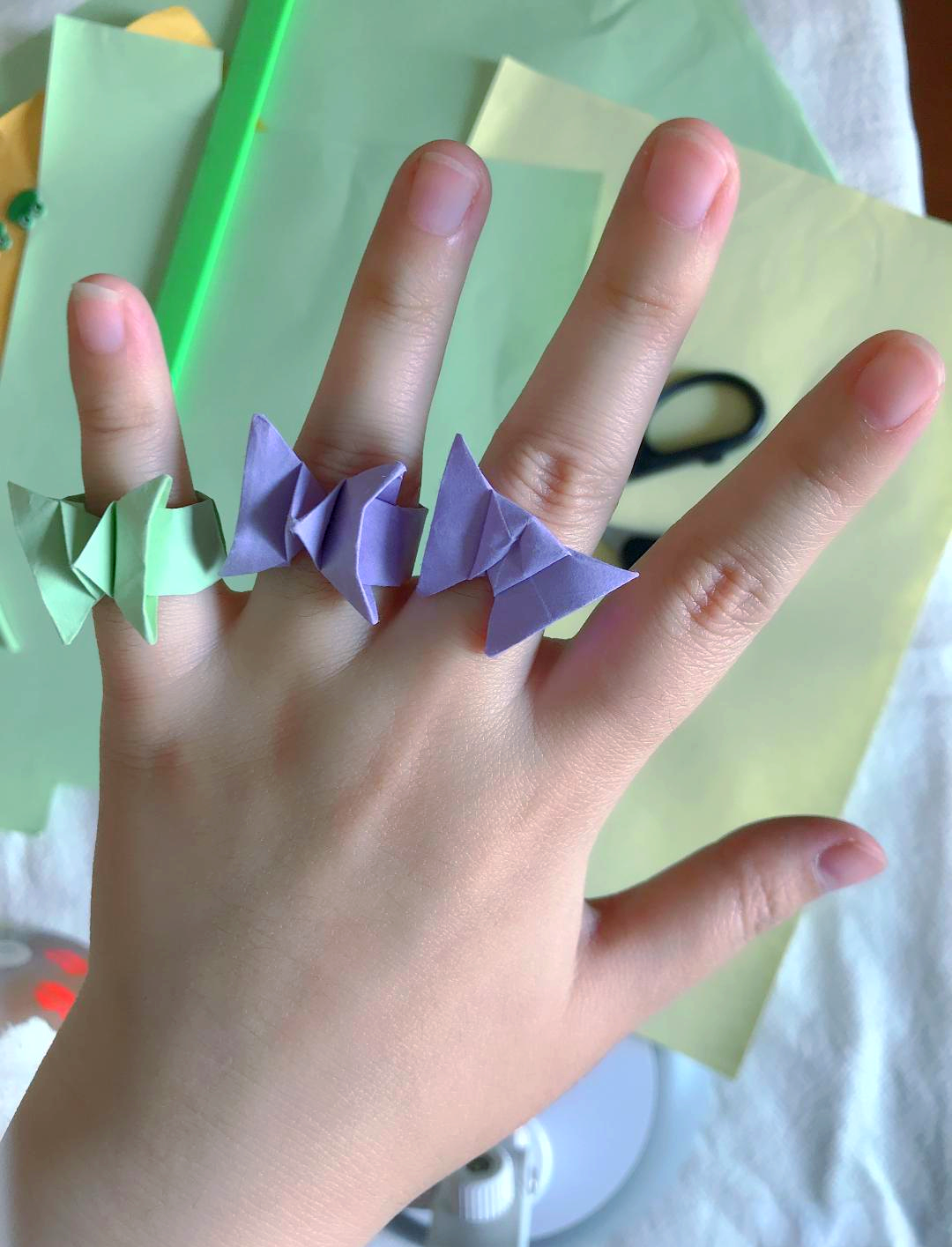 动手做做看:用纸折出"蝴蝶"戒指的简单教程