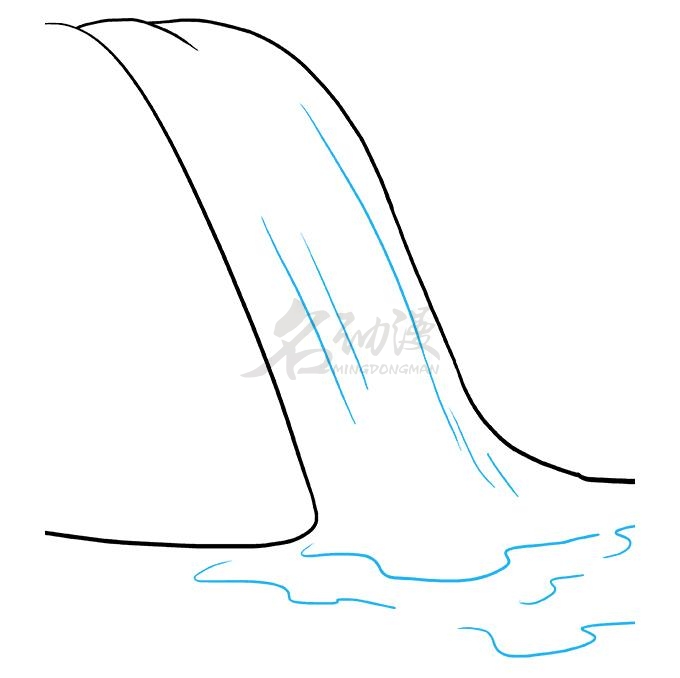 瀑布怎么画 漂亮图片