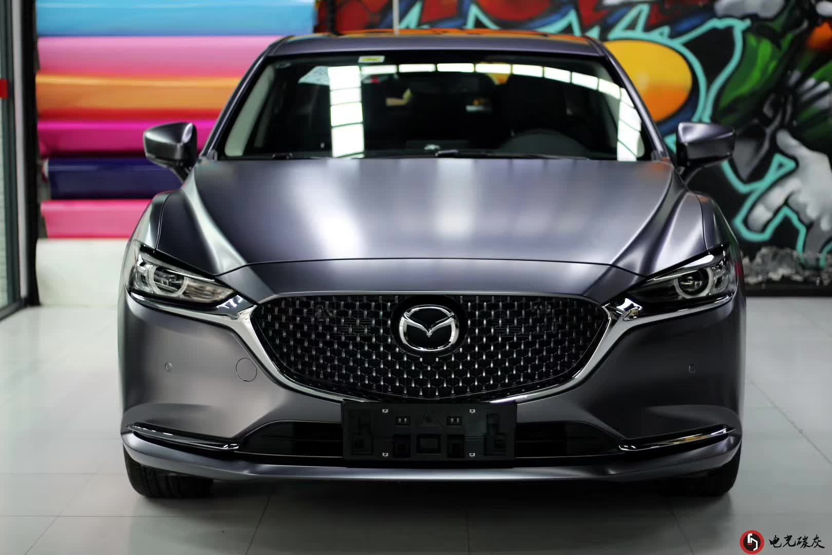 帅爆了没有?马自达阿特兹skto电光金属碳灰改色膜