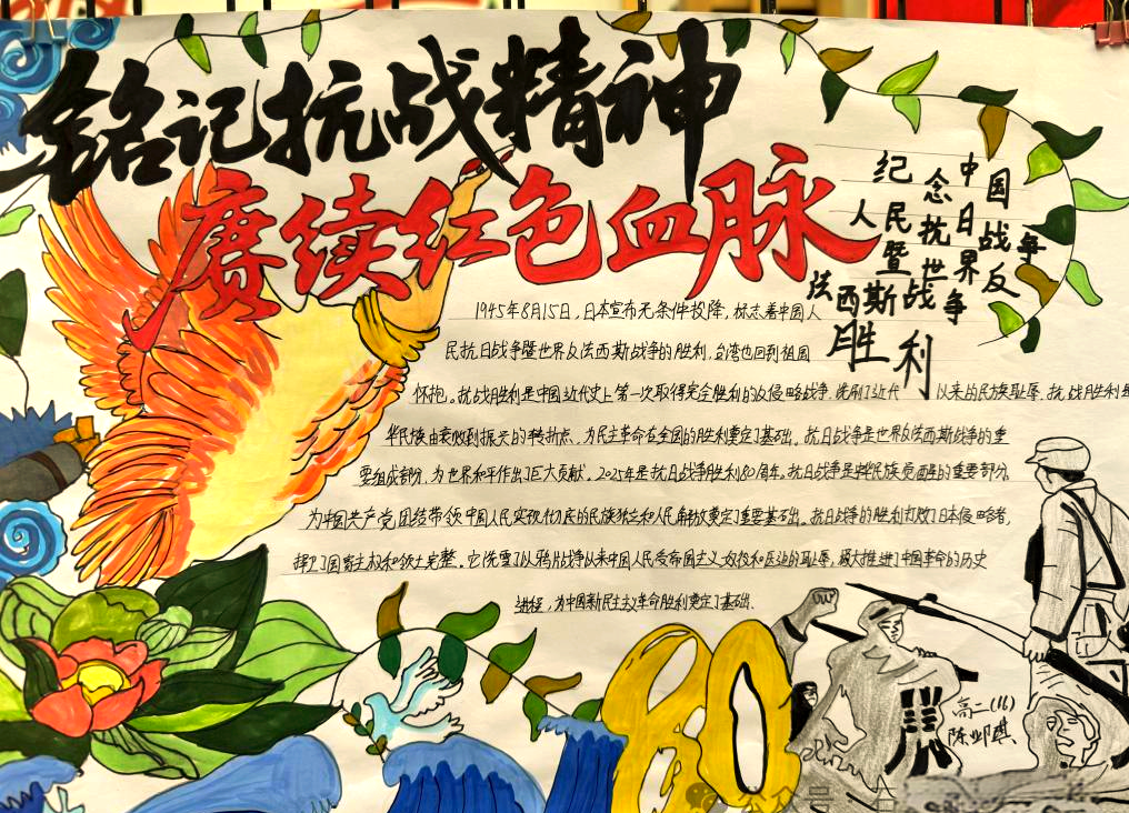 校园手抄报活动:弘扬抗战精神,传承红色基因
