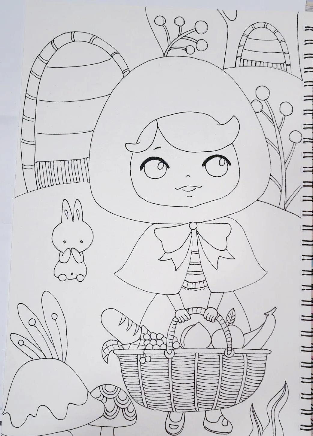 细致描绘《小红帽》:彩铅画的创作与完善指南