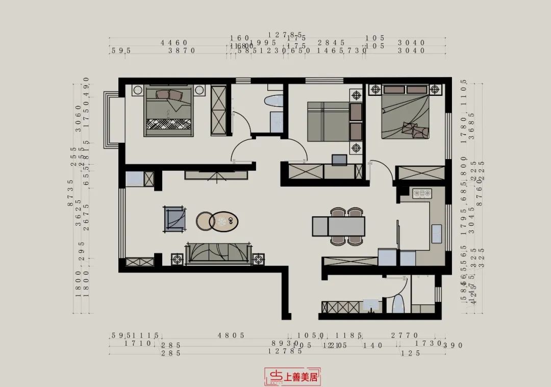 邢台顺都府120㎡|用安稳空间诠释生活的意义