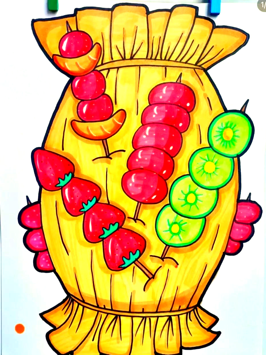 创意画糖葫芦,甜蜜回忆与绘画乐趣的完美结合