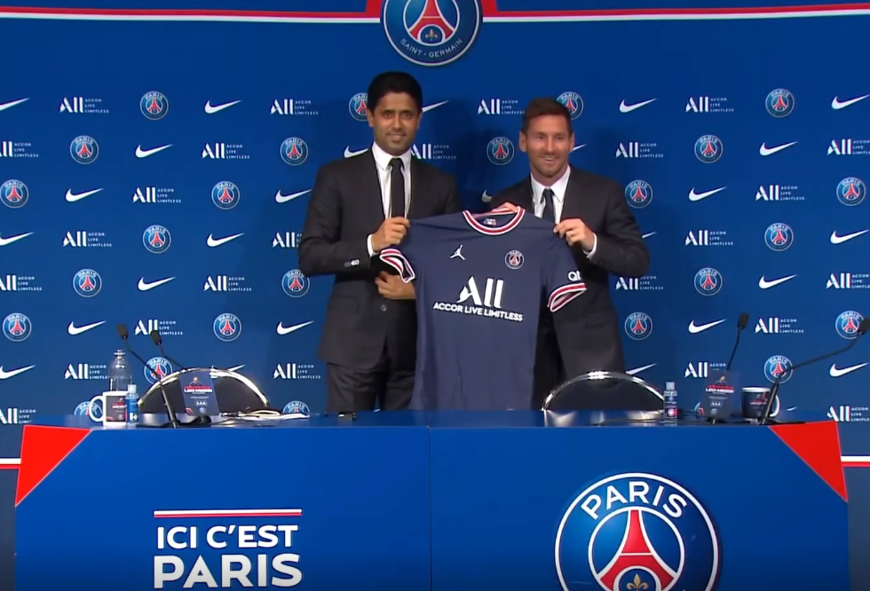 梅西亮相巴黎发布会全纪录:再次展示球衣,并聊到内马尔和姆巴佩