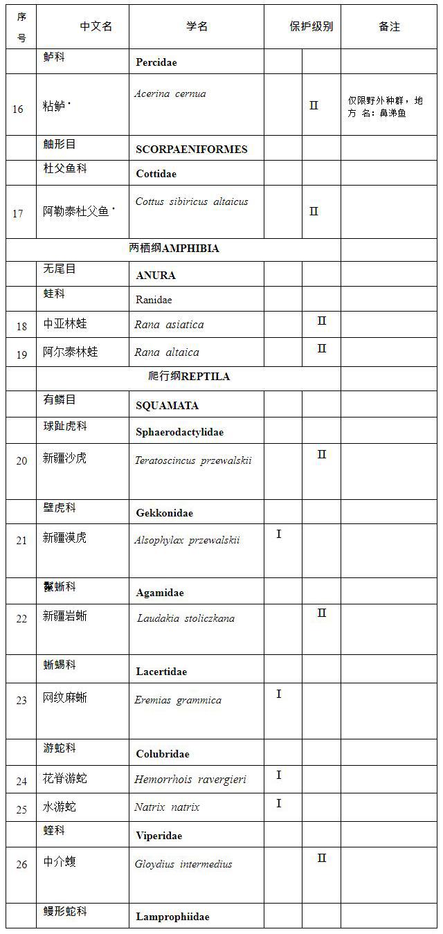 新疆野生动物保护名录图片