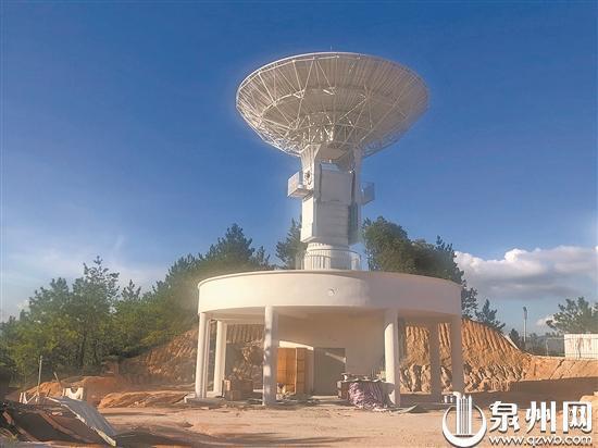 福建安溪站2部卫星接收塔主体设备完工预计年内投入试运行