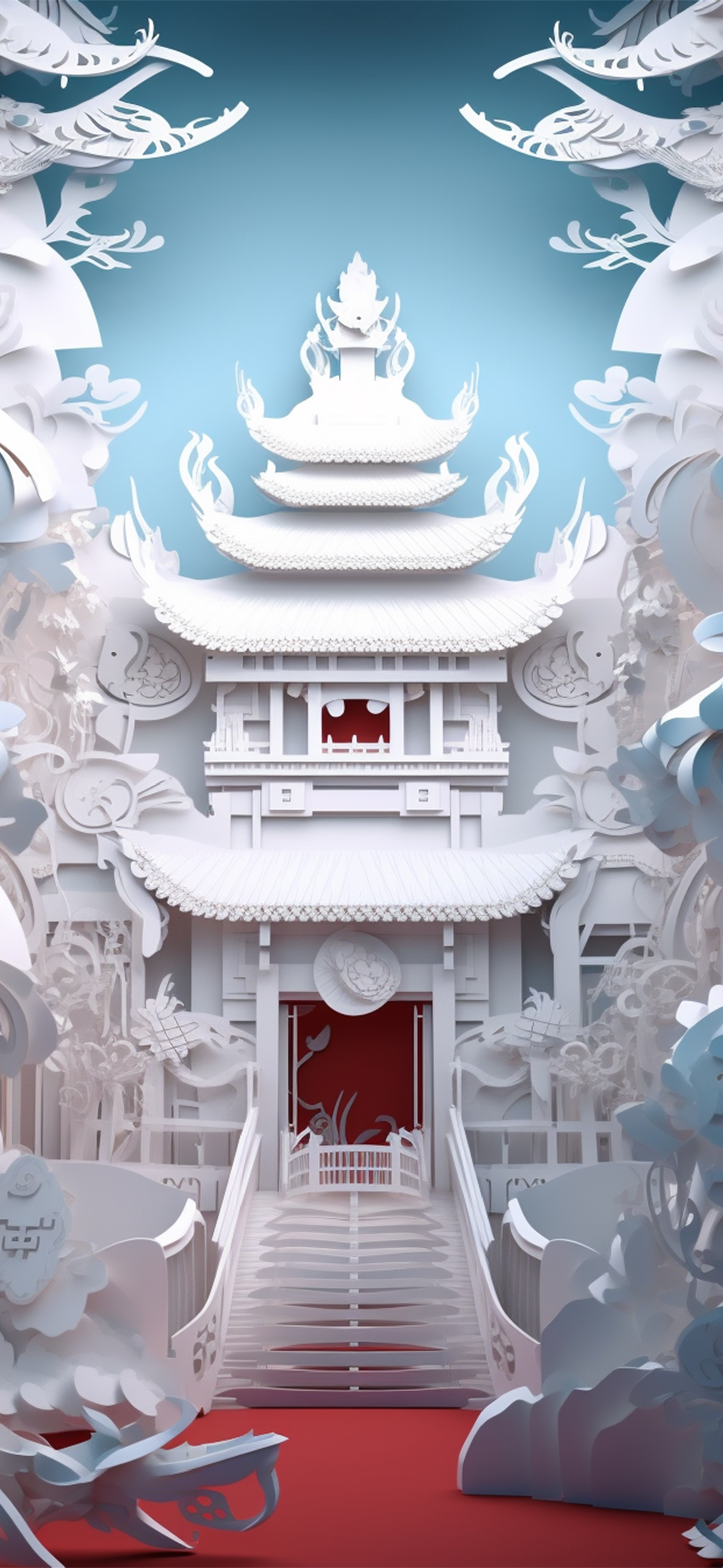 国潮纸艺壁纸,传统国风与现代设计的完美结合
