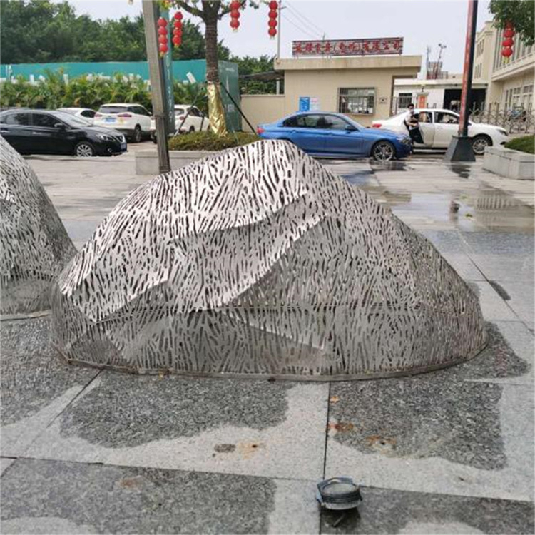 不锈钢假山雕塑,创意山形雕塑