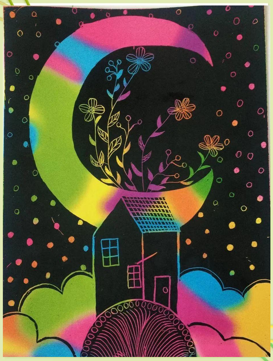 刮画:用竹棒在纸上创作全新艺术