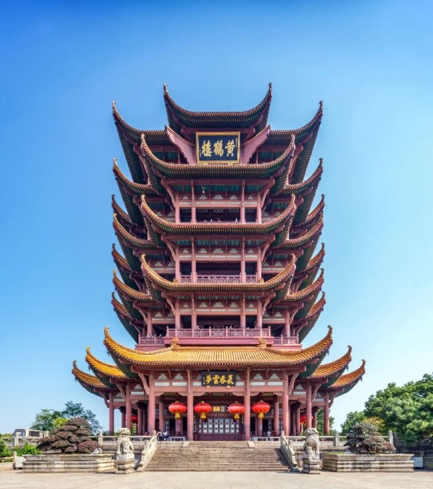 信物百年|这份手绘设计图,重现千年黄鹤楼!