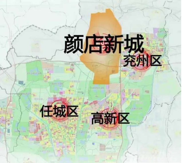 济宁市颜店新城规划图图片