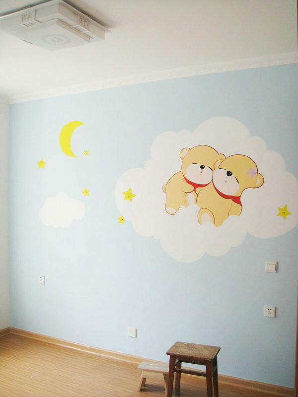 广西平果市儿童房墙绘墙体彩绘手绘