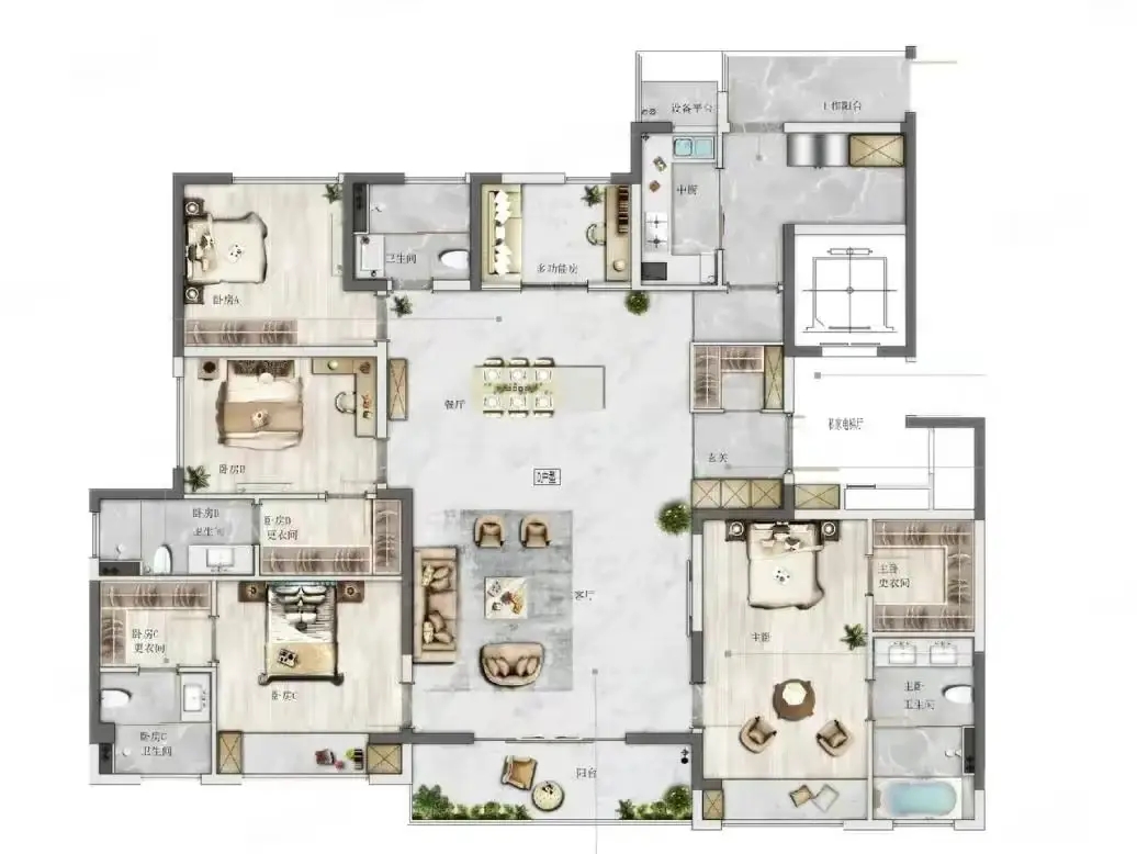 值得一看:非同凡响的220平米优雅大平层