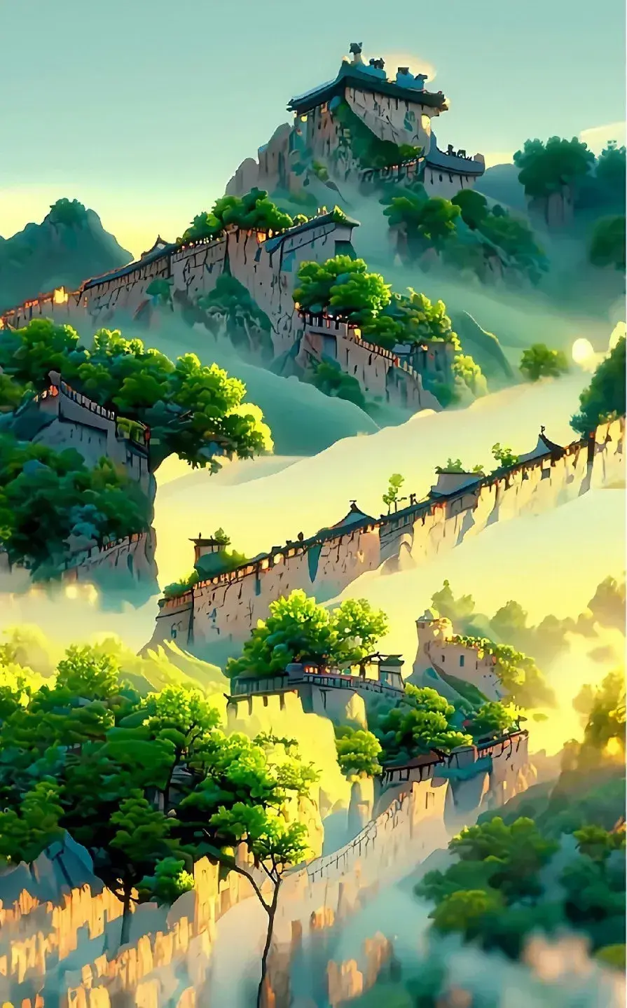 长城壁纸,万里长城憾玉皇,蜿蜒屹立世无双