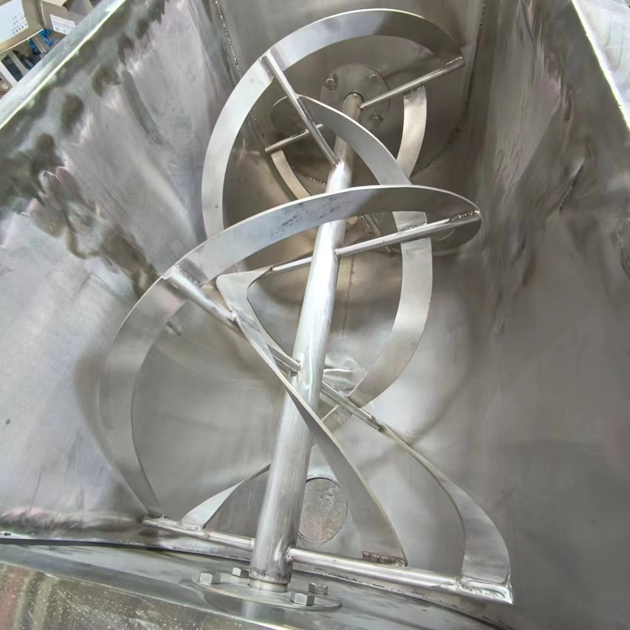 卧式螺带u型混合搅拌机