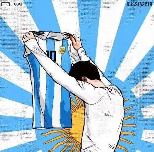 梅西卡通漫画,阿根廷国家队时期的