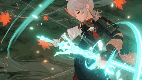 原神新角色万叶大招技能效果展示,炫酷逼人,优菈可以放弃了