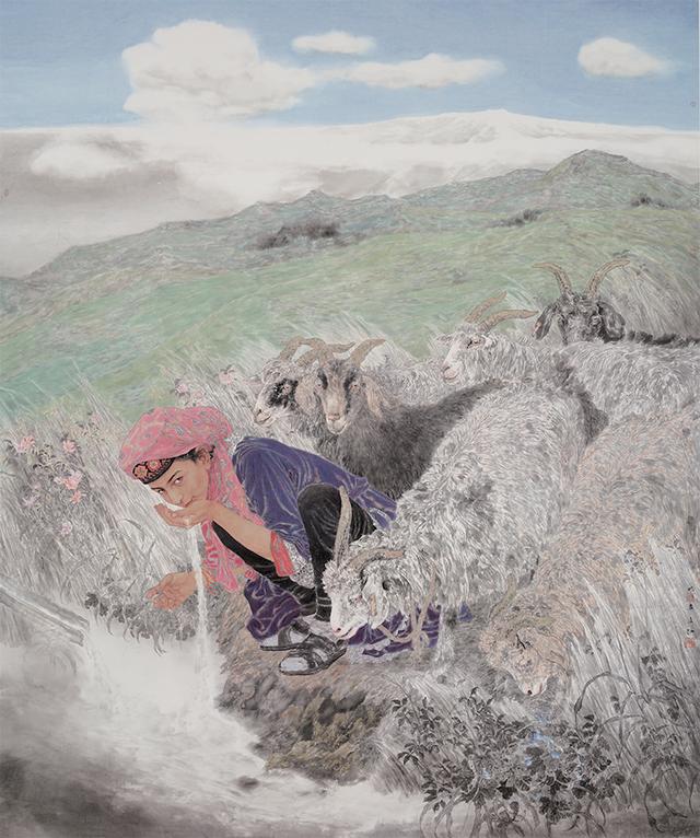 中国国家画院副院长于文江人物画作品欣赏