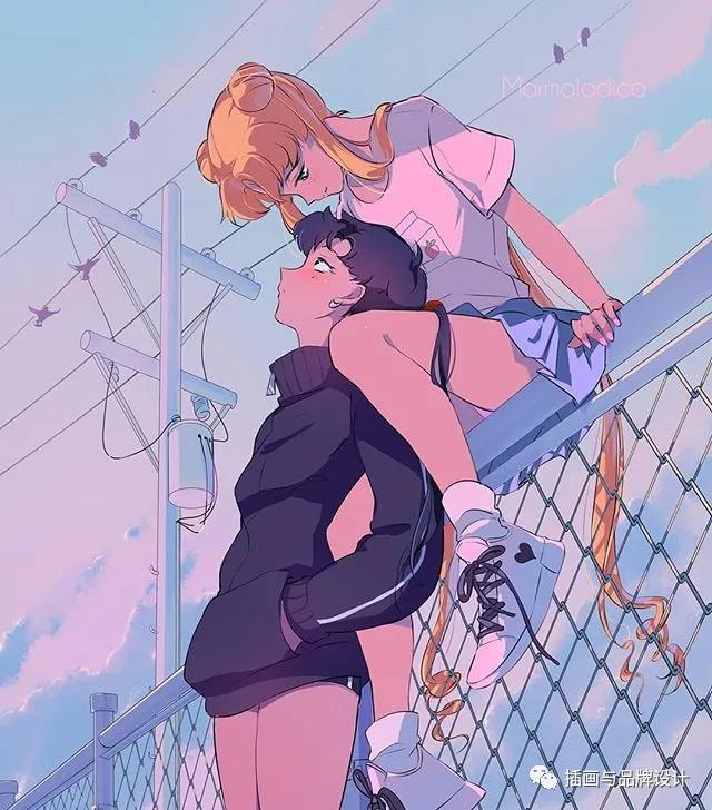 这组插画超级暧昧啊