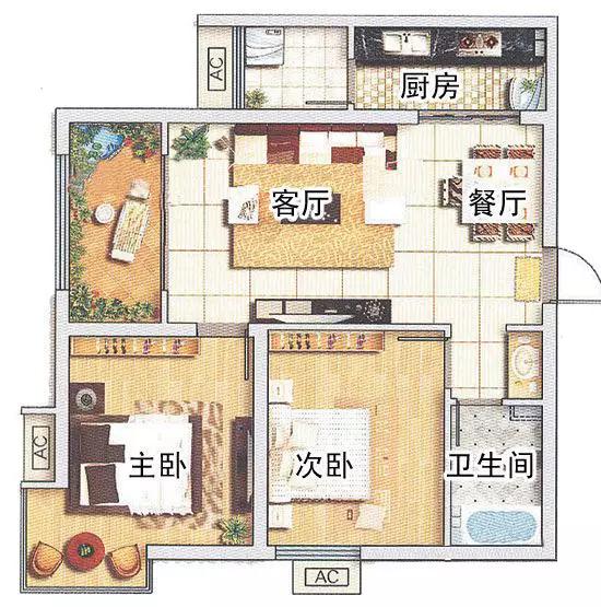 客厅东西方向户型图片图片