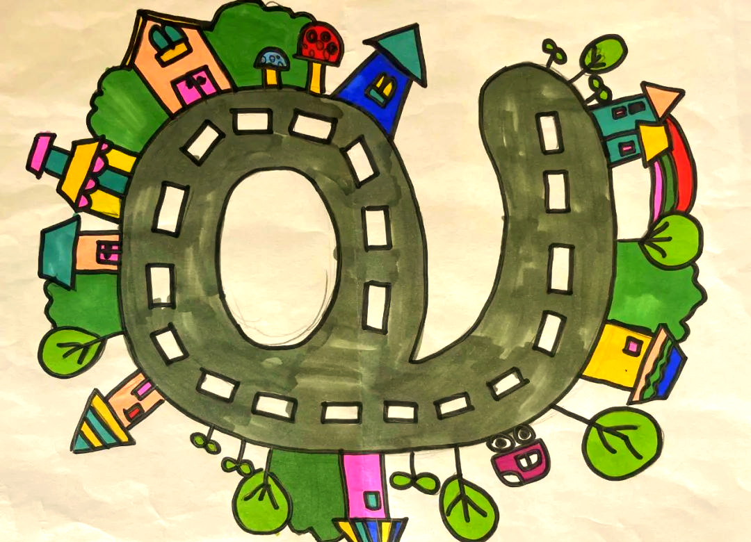 数字创意画展,展现一年级学生的数学乐趣